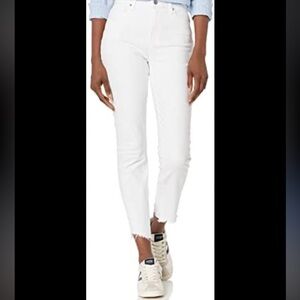 PAIGE White Ankle Cropped Jeans